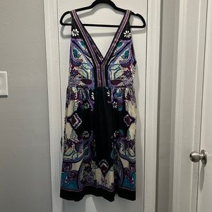 Silk-like cocktail dress